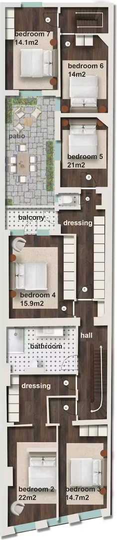 Quarto de estudante em  com área de estudo e instalações partilhadas