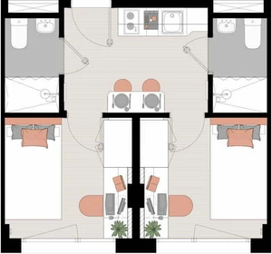 Chambre à louer dans un appartement en colocation à Pamplona/iruña