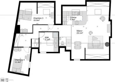 Private room at 4 boulevard Jules Guesde Saint-Denis 93200 FR, image 16 of 16