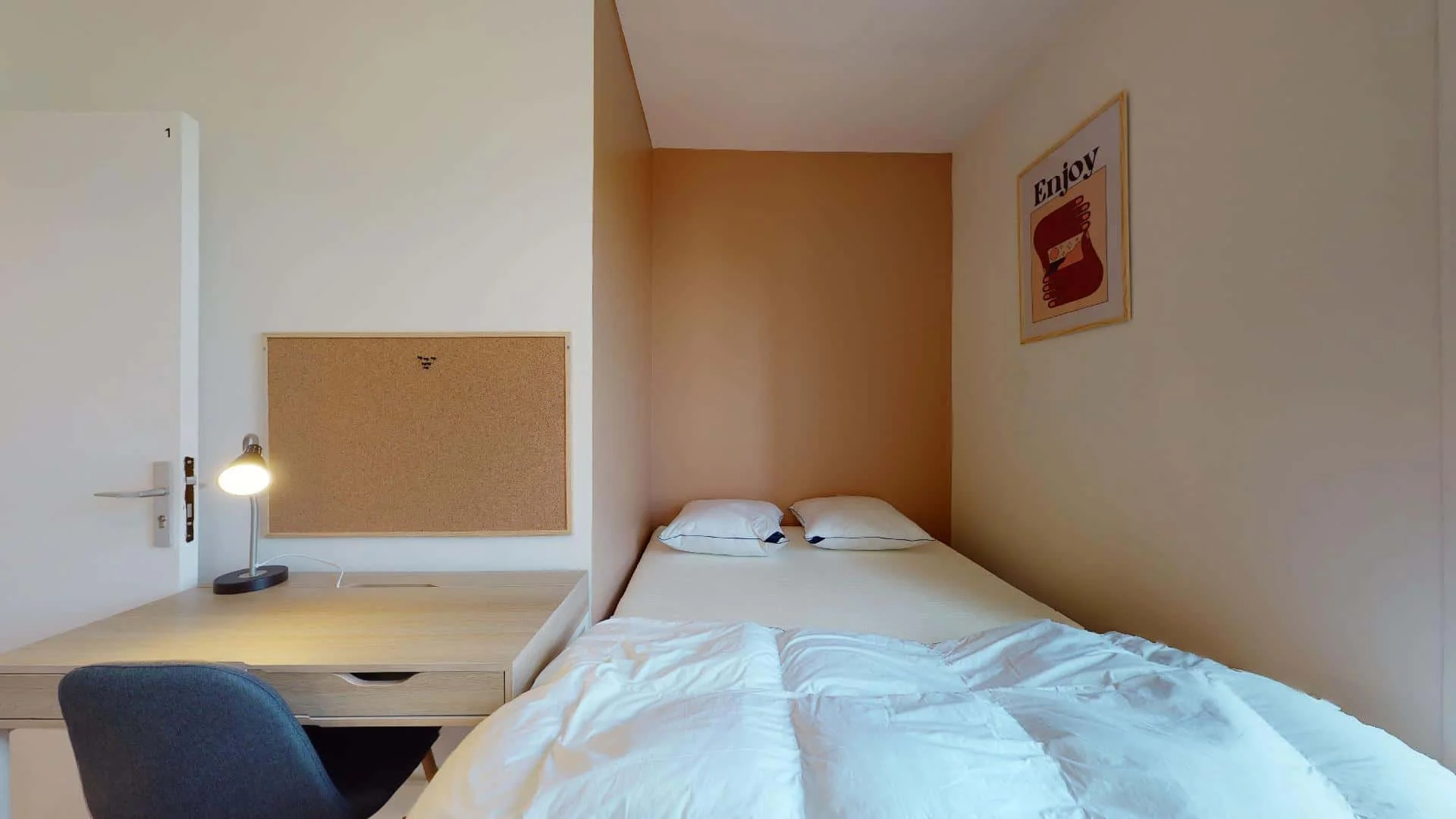 Affordable room for students with ample lighting in 