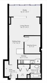 Studio in der 2, Hawthorne Pl., Unit 5K, Beacon Hill, Boston, MA, 02114, bild 1 von 10