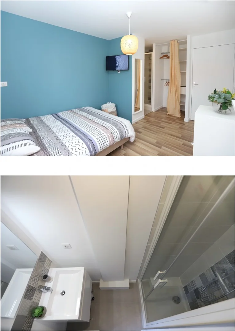 Habitación asequible para estudiantes con buena iluminación en 